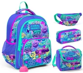 Coral High Lavanta Grafiti Kız Çocuk Üçlü Okul Çantası ve Bel Çantası Seti thumbnail 1