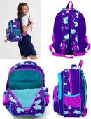 Coral High Mor Fil Kız Çocuk Üçlü Okul Çantası ve Bel Çantası Seti thumbnail 2