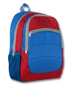 Ümit Çanta Cennec Ortaokul Kolej Lise ve Günlük Sırt Çantası - Mavi-Kırmızı - Erkek thumbnail 1