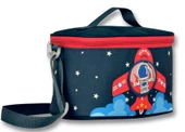 Ümit Çanta Cennec Erkek Çocuk Lacivert-Kırmızı Astronot Baskılı Thermo Beslenme Çantası - 1