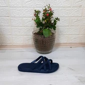 Brn 302 Lacivert Ahtapot Hasırlı Kaymaz Havuz Plaj Bayan Terliği thumbnail 7