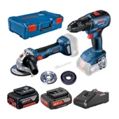 Bosch GSR 18V-50 + GWS 180-LI Akülü Taşlama ve Vidalama Set 2 Ah + 5 Ah Akü - 1