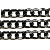 Alüminyum Çanta ve Takı Zinciri 10 MM (1 Metre)  Siyah - 1