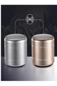 Mini Alüminyum TWS Kablosuz Bluetooth Hoparlör – Yuvarlak Metal Tasarım, Yüksek Bas ve Taşınabilir Özellikler - 4