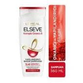 Elseve Komple Onarıcı 5 Yıpranmış Saçlar Için Keratinxs Içeren Yapılandırıcı Bakım Şampuanı 360 ml - 1