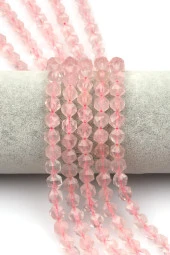 Pembe Kuvars Doğal Taş Dizi Hexagonel Kesim thumbnail 1