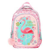 Muggle 2 Bölmeli Flamingo Okul Sırt Çantası MU-9084 - 1