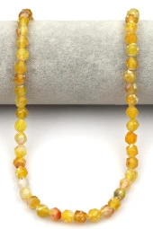 Sarı Akik Doğal Taş Dizi Hexagonel Kesim - 2