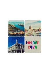 Küba Temalı Dörtlü Taş Magnet thumbnail 3