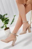 Lole Krem Süet Topuklu Ayakkabı thumbnail 2