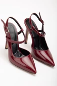 Nely Bordo Rugan Sivri Kadın Topuklu Ayakkabı thumbnail 2