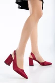 Tonia Bordo Saten Topuklu Kadın Ayakkabı thumbnail 1