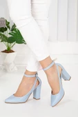 Lillian Topuklu Bebe Mavisi Cilt Ayakkabı thumbnail 2