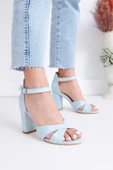 Jany Topuklu Bebe Mavisi Süet Ayakkabı thumbnail 1