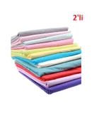 2 Adet 50x130 Karı Koca Yastık Kılıfı, Uzun Yastık Kılıfı (50x130)-Karışık Renkli - 1