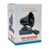 MIKNATISLI USB KAYIT SİREN MİNİ PAZARCI ANFİ SETİ (ANFİ+HOPARLÖR+MİKROFON) - 2