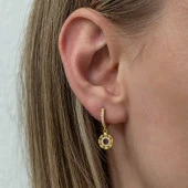 Himarry Gümüş Sallantılı Gold Halka Kadın Küpe thumbnail 4