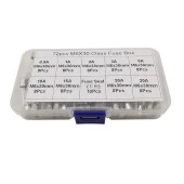Cam Sigorta Seti 6x30 mm 72 Adet 9 Çeşit 250v Şeffaf Çantada - 2