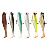 Valkyrie 6 Adet 9cm 12gr Yumuşak Silikon 3D Balık Sahte Olta Yem Seti Wobbler Levrek Yemi - 7