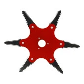Benzinli Tırpan Metal Çim Çayır Biçme Kesme Aparatı 6 Kollu Testere Dişli Bıçkı Ahtapot Yedek Bıçak - 5
