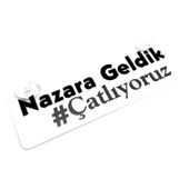 Nazara Geldik Çatlıyoruz  Yazılı Sök Tak Dekor Plaka - 1