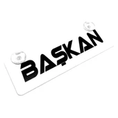 Başkan  Yazılı Sök Tak Dekor Plaka - 1