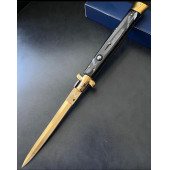 Akc 33 Cm Gold Siyah Sedef Kabze İtalyan Stiletto - 1