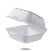 Dağyüce Tek Kullanımlık Köpük Hamburger Kapaklı Kase Kutu - 15x15x8 Cm. - 100 Adet thumbnail 3