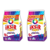 İksir Toz Deterjan Renkliler İçin 2 Ad. x 9 Kg. (18 Kg. - 120 Yıkama) - 1