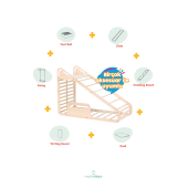 Sleepy Montessori Karyola Ve Arka Aksesuarları Yazı Tahtası Masa Salıncak - 2