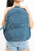 571 collections Ultra Hafif Çok Cepli Krinkıl Sırt Çantası Unisex Mavi (Model: 571-3B) thumbnail 3