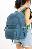 571 collections Ultra Hafif Çok Cepli Krinkıl Sırt Çantası Unisex Mavi (Model: 571-3B) thumbnail 2