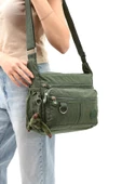Çapraz Askılı Ultra Hafif Çok Cepli Bayan Omuz Çantası Yeşil (Model: 571-6D) - 1