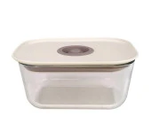 Neoflam Fika Clik Cam Dikdörtgen Saklama Kabı 470ML Bej - 1