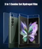 Samsung Galaxy Z Fold 6 Uyumlu 2 Ön 1 Arka Body Şeffaf Ultra koruyucu Nano Jelatin - 3