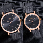 Q&Q QC301J006Y Hasır Kordonlu Sevgili Çift Kol Saatleri - 1