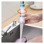 Esnek Ayarlanabilir Musluk Başlığı Su zTasarruf Başlığı - Musluk Filtresi %40'a Varan Su Tasarrufu thumbnail 2