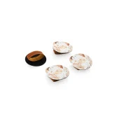 Schafer Home Leaf 4 lü Lazer Peçetelik-Bej - 2