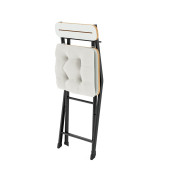 Eportatif Bistro Sandalye Katlanır Minderli Bahçe Sandalyesi Beyaz 1406 - 2