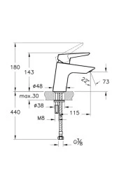 Solid S A42440 Lavabo Bataryası Krom - 3