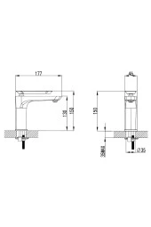 Hermes Lavabo Bataryası Mat Fırçalı Rose Gold - 2