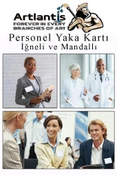 Personel Şeffaf Yaka Kartı İğneli ve Mandallı 1 Adet Pvc Yaka Kartlığı Kimlik Korumalı Büro Ofis Okul - 5
