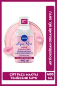 NIVEA Aqua Rose Micellar Gül Suyu Çift Fazlı Makyaj Temizleme Suyu 400ml, Yüz Göz Ve Dudak, Nemlendi - 1