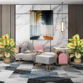 Nettenevime Yapay Çiçek Demet Tropik Kızıl Caladium 18 Dal 70 cm Salon Çiçeği Yapay Bitki - 3