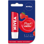 NIVEA Çilek Dudak Bakım Kremi 4.8 g, 24 Saat Nem, Dudak Bakımı, Çilek Kokusu, Hafif Kırmızı Işıltı - 6