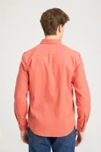 Wrangler W5MY20527933L Turuncu Erkek Regular Fit Normal Kesim %100 Pamuk Gömlek - 5