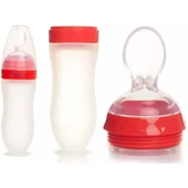 Bebedor Silikon Kaşıklı Biberon 120ML +6 Ay Şeffaf (Kod:7509) (2 Li Set) - 2