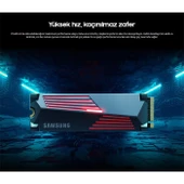 Samsung 990 Pro Mz-V9P1T0Cw 1Tb M.2 Nvme 7450/6900Mb/S Soğutuculu - 1
