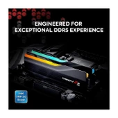 Gskıll F5-5600J2834F32Gx2-Tz5Rk 64Gb (2X 32Gb) Ddr5 5600Mhz Cl28 Rgb Dual Kıt Pc Ram Trıdent Z5 thumbnail 2