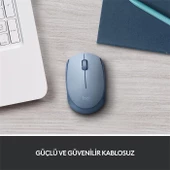 Logitech M171 Kablosuz Mouse Mavi-Gri 910-006866 thumbnail 2